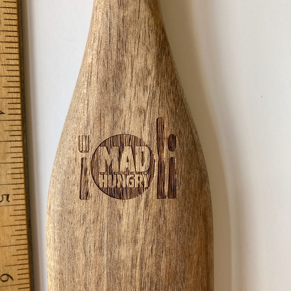 NEW Natural Acacia Wood Spurtle Set by Mad Hungry Hand-Crafted Set of 3